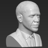 Barack Obama bust 3D printing ready stl obj formats - Thumbnail 10