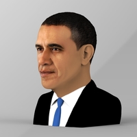 Barack Obama bust ready for full color 3D printing - Thumbnail 3
