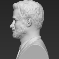 Prince Harry bust 3D printing ready stl obj formats - Thumbnail 4