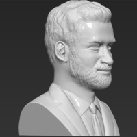 Prince Harry bust 3D printing ready stl obj formats - Thumbnail 9