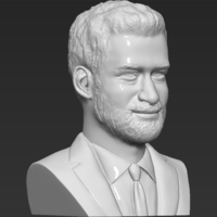 Prince Harry bust 3D printing ready stl obj formats - Thumbnail 10