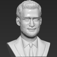 Prince Harry bust 3D printing ready stl obj formats - Thumbnail 11