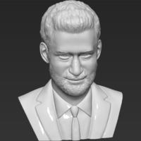 Prince Harry bust 3D printing ready stl obj formats - Thumbnail 12