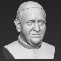Pope Francis bust 3D printing ready stl obj formats - Thumbnail 10