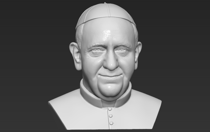 3D Printed Pope Francis bust 3D printing ready stl obj formats by ...