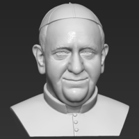 Pope Francis bust 3D printing ready stl obj formats - Thumbnail 11