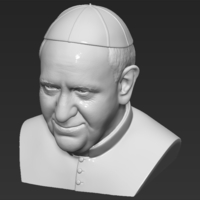 Pope Francis bust 3D printing ready stl obj formats - Thumbnail 13