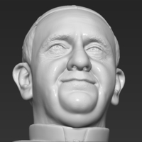 Pope Francis bust 3D printing ready stl obj formats - Thumbnail 18