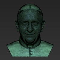 Pope Francis bust 3D printing ready stl obj formats - Thumbnail 23