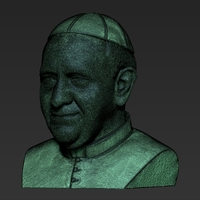 Pope Francis bust 3D printing ready stl obj formats - Thumbnail 24