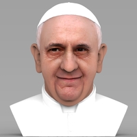 Small Pope Francis bust ready for full color 3D printing 3D Printing 274097