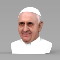 Pope Francis bust ready for full color 3D printing - Thumbnail 2