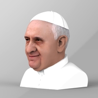 Pope Francis bust ready for full color 3D printing - Thumbnail 3