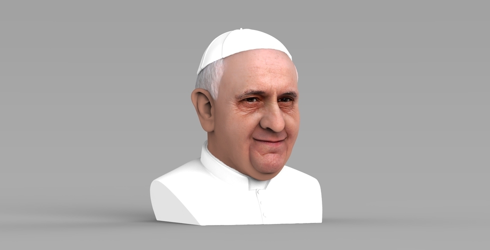 Pope Francis bust ready for full color 3D printing 3D Print 274101