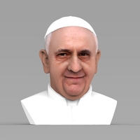 Pope Francis bust ready for full color 3D printing - Thumbnail 6