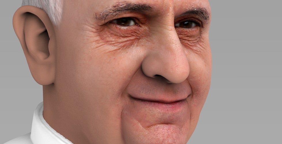 Pope Francis bust ready for full color 3D printing 3D Print 274104