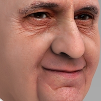 Pope Francis bust ready for full color 3D printing - Thumbnail 8
