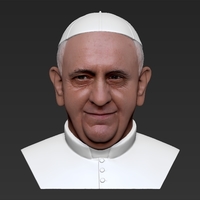 Pope Francis bust ready for full color 3D printing - Thumbnail 9