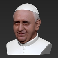 Pope Francis bust ready for full color 3D printing - Thumbnail 10