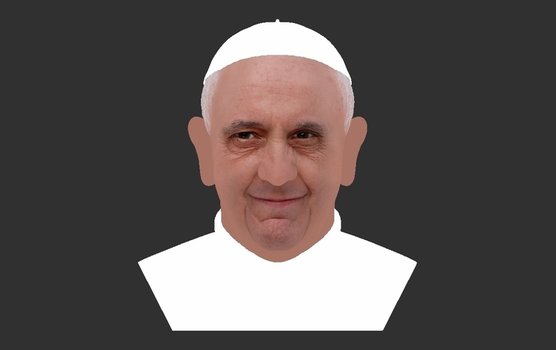 Pope Francis bust ready for full color 3D printing 3D Print 274107