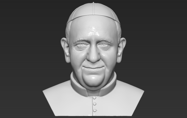 Pope Francis bust ready for full color 3D printing 3D Print 274108