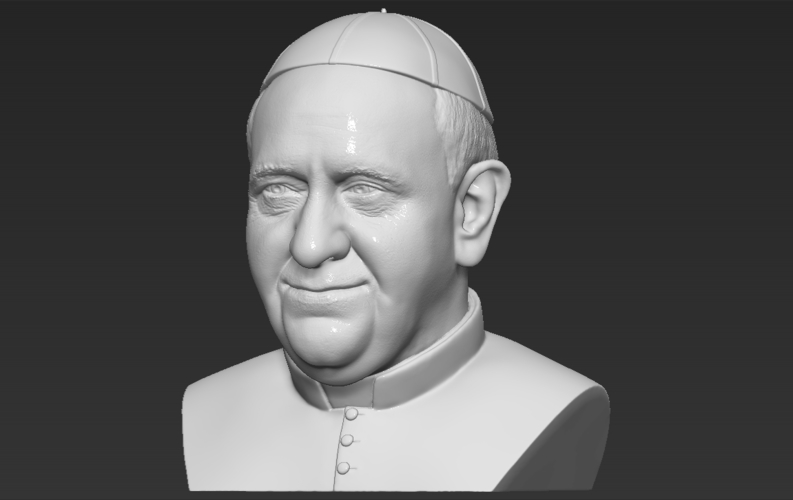 Pope Francis bust ready for full color 3D printing 3D Print 274109