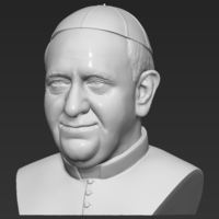 Pope Francis bust ready for full color 3D printing - Thumbnail 13
