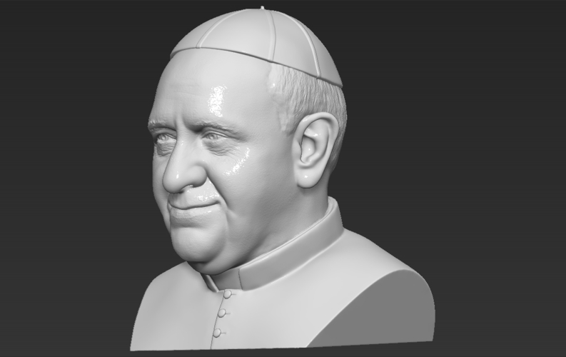 Pope Francis bust ready for full color 3D printing 3D Print 274110