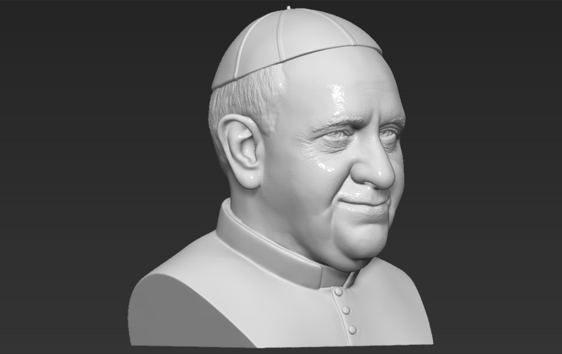 Pope Francis bust ready for full color 3D printing 3D Print 274112