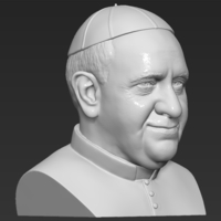 Pope Francis bust ready for full color 3D printing - Thumbnail 16