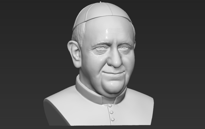 Pope Francis bust ready for full color 3D printing 3D Print 274113