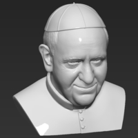 Pope Francis bust ready for full color 3D printing - Thumbnail 19