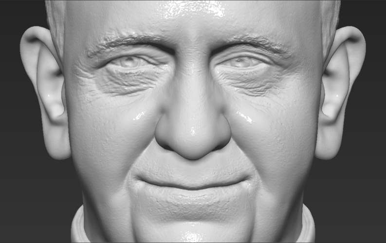 Pope Francis bust ready for full color 3D printing 3D Print 274116