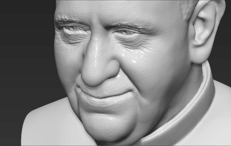 Pope Francis bust ready for full color 3D printing 3D Print 274118