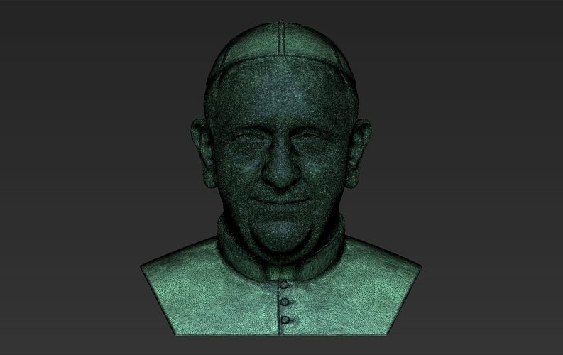 Pope Francis bust ready for full color 3D printing 3D Print 274119