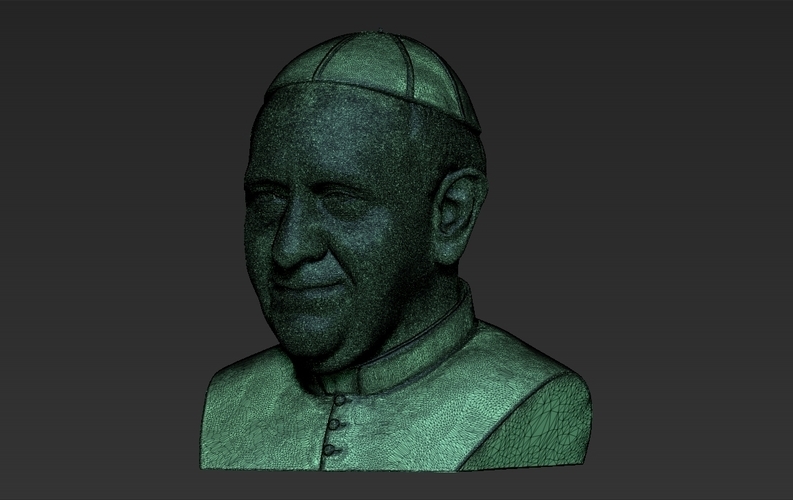 Pope Francis bust ready for full color 3D printing 3D Print 274120