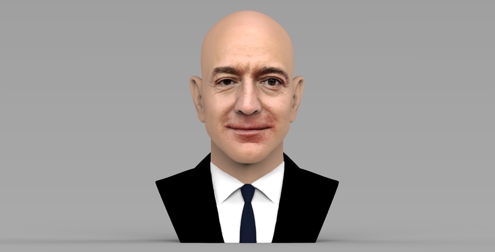 Jeff Bezos bust ready for full color 3D printing 3D Print 274148