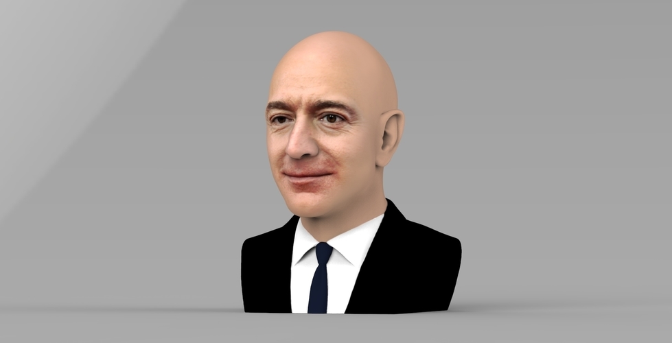 Jeff Bezos bust ready for full color 3D printing 3D Print 274149