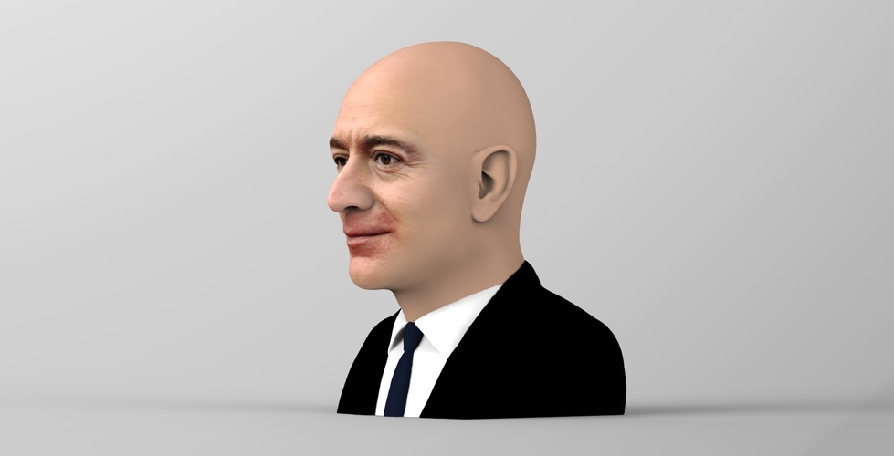 Jeff Bezos bust ready for full color 3D printing 3D Print 274150