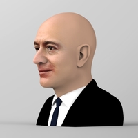 Jeff Bezos bust ready for full color 3D printing - Thumbnail 3