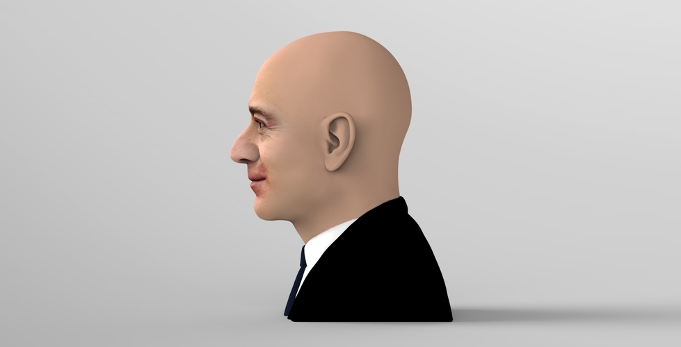 Jeff Bezos bust ready for full color 3D printing 3D Print 274151