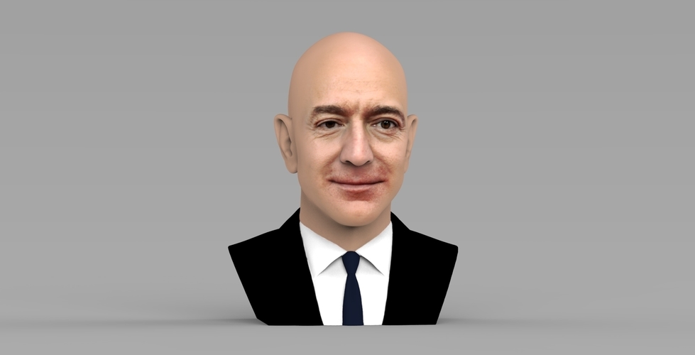 Jeff Bezos bust ready for full color 3D printing 3D Print 274152