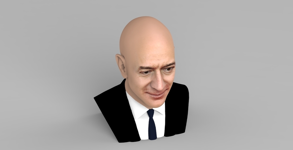 Jeff Bezos bust ready for full color 3D printing 3D Print 274153