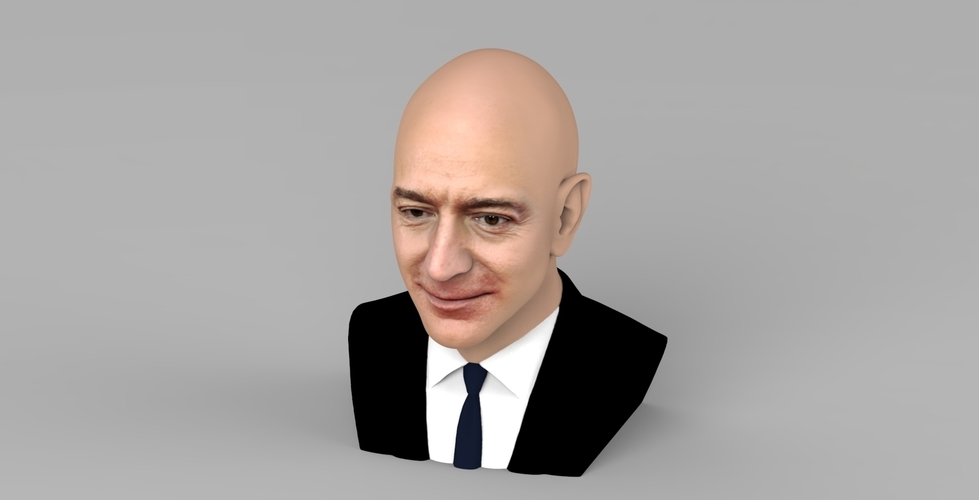 Jeff Bezos bust ready for full color 3D printing 3D Print 274154