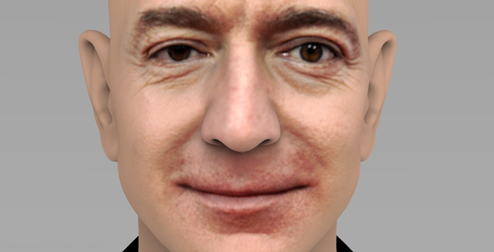 Jeff Bezos bust ready for full color 3D printing 3D Print 274155