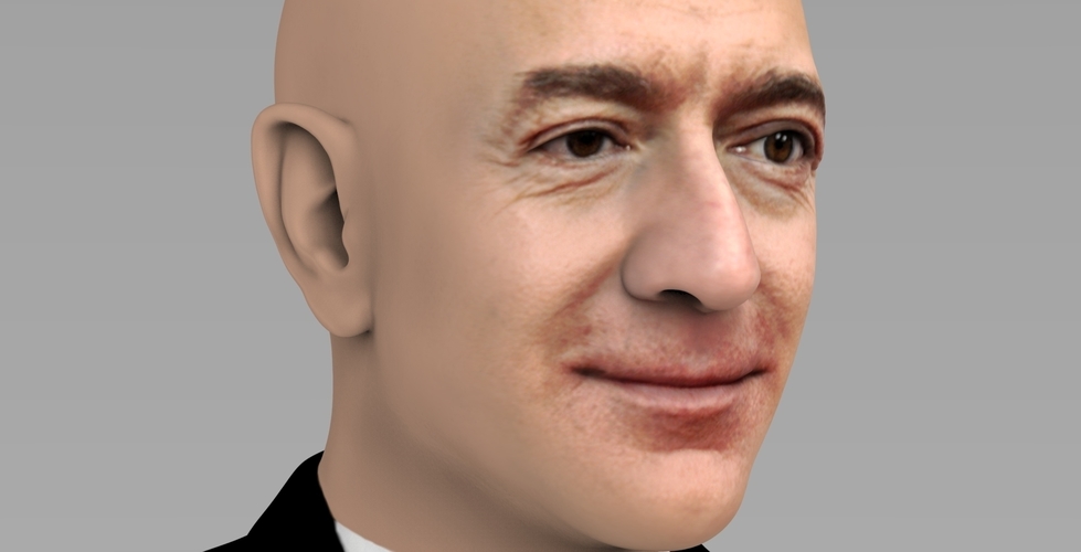 Jeff Bezos bust ready for full color 3D printing 3D Print 274156