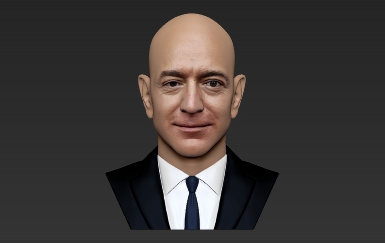 Jeff Bezos bust ready for full color 3D printing 3D Print 274157