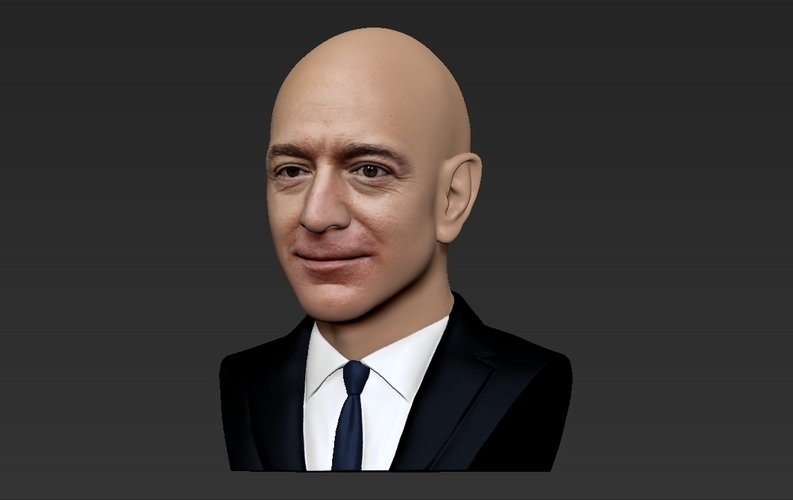 Jeff Bezos bust ready for full color 3D printing 3D Print 274158