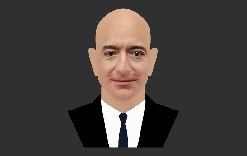 Jeff Bezos bust ready for full color 3D printing 3D Print 274159