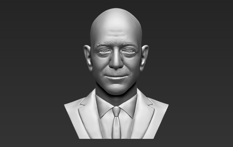 Jeff Bezos bust ready for full color 3D printing 3D Print 274160